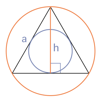 Высота описанного правильного треугольника