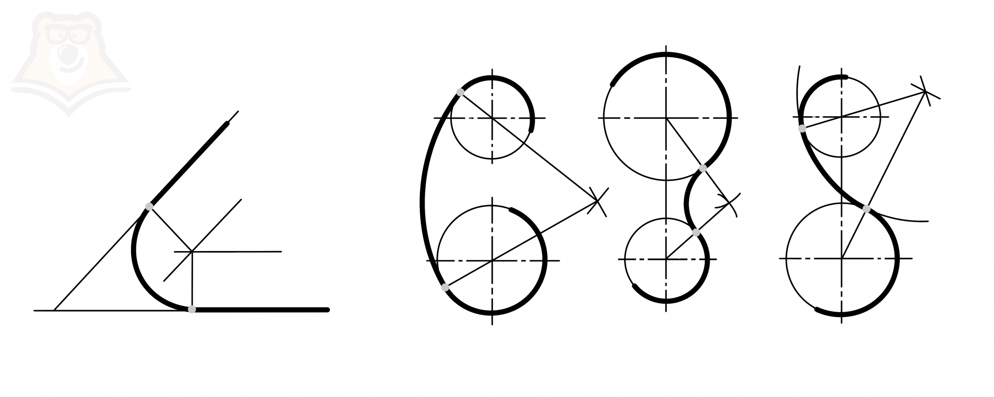 Точки пересечения двух окружностей c